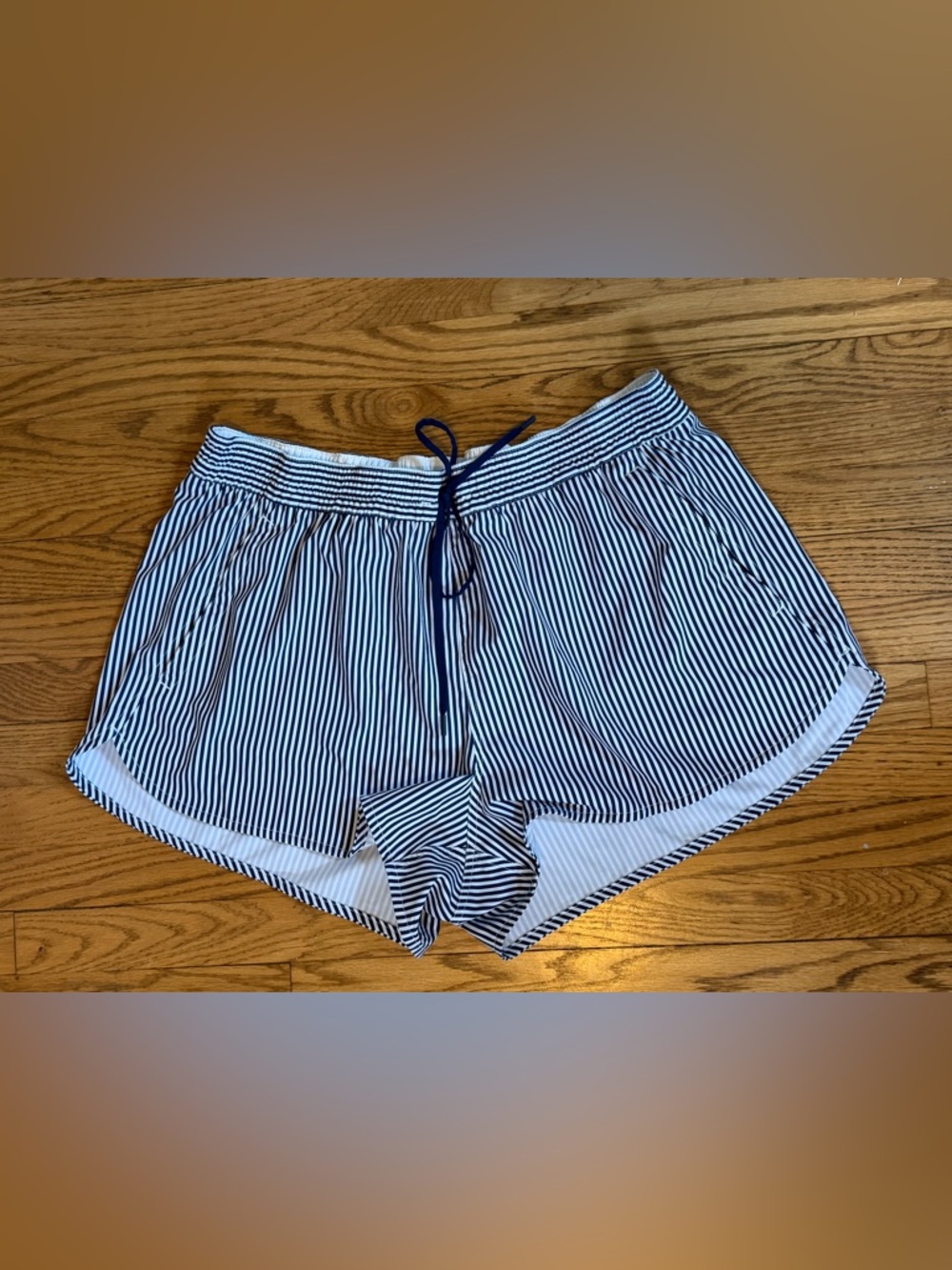 Lands’ End Pants Striped Navy White Women’s 20W Lightweight pockets